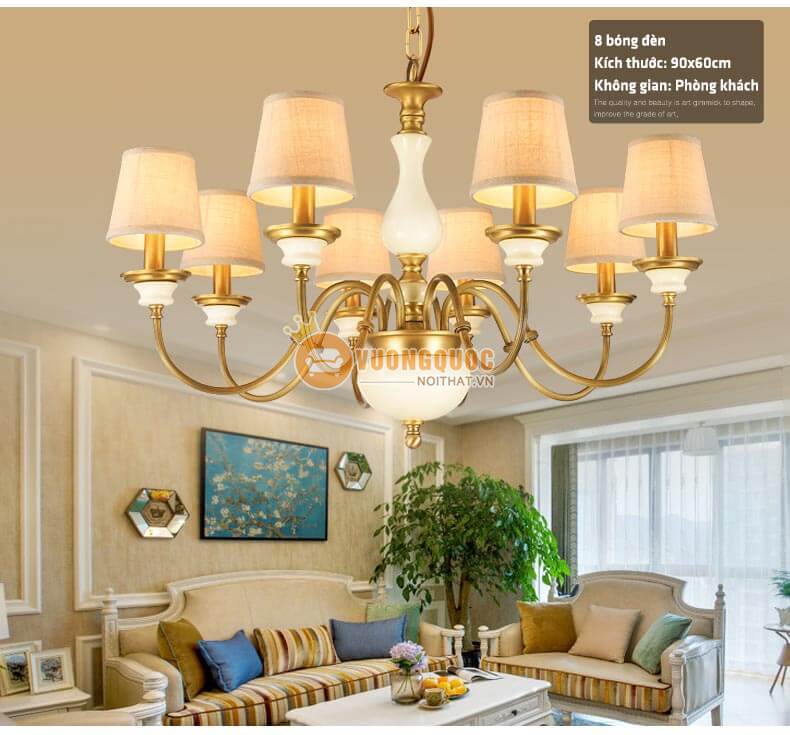 Đèn chùm đồng cao cấp sang trọng tinh tế ABR161-4